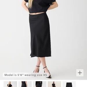 J. Crew Black Slip Skirt NWT